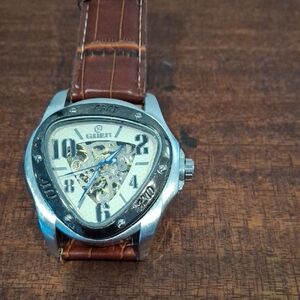 Silver and Brown Men's Watch